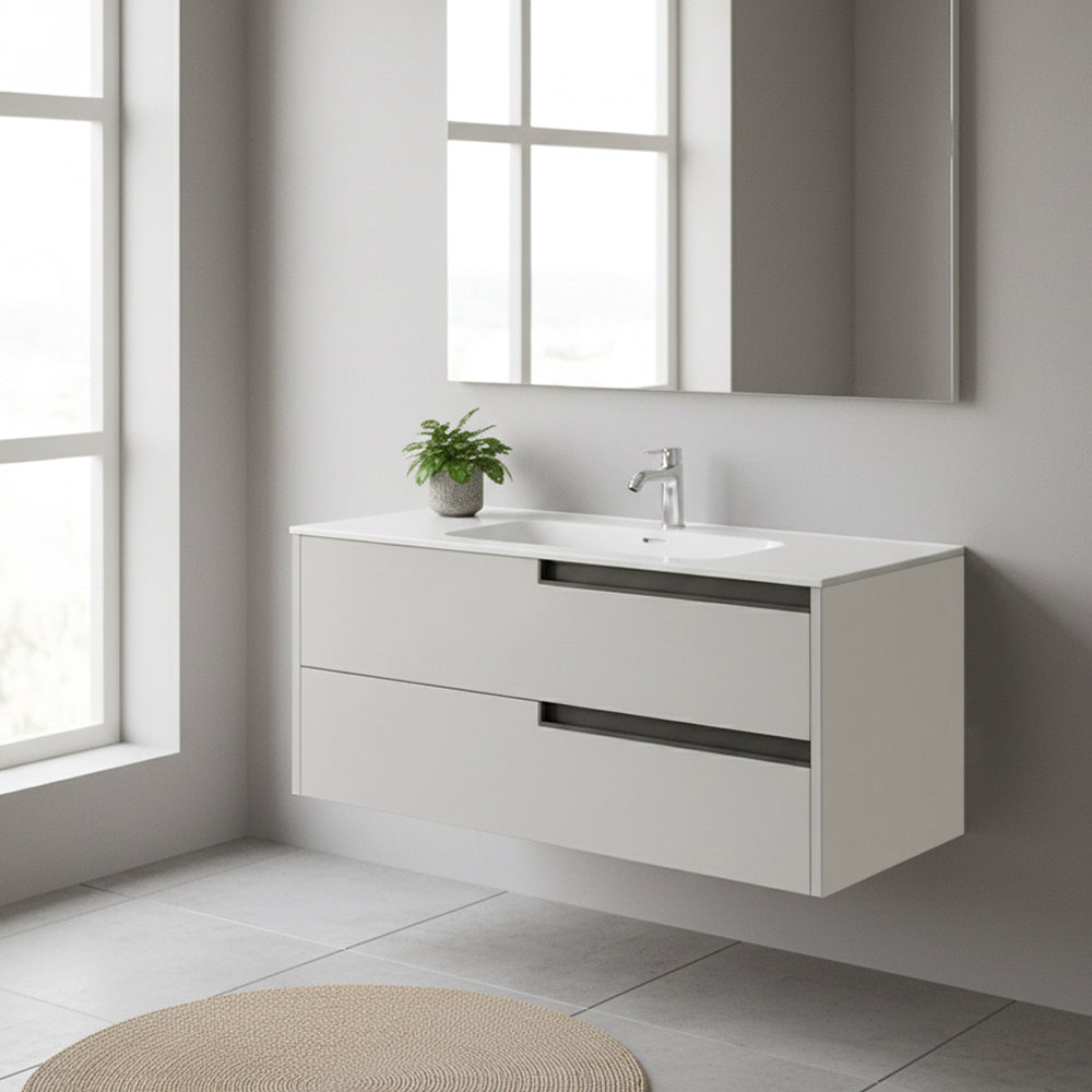 Mobile bagno sospeso con cassetti colore cashmere 100x45x50H - Former