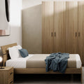 Doppelbett aus Naturholz Nussbaum 171x200 cm