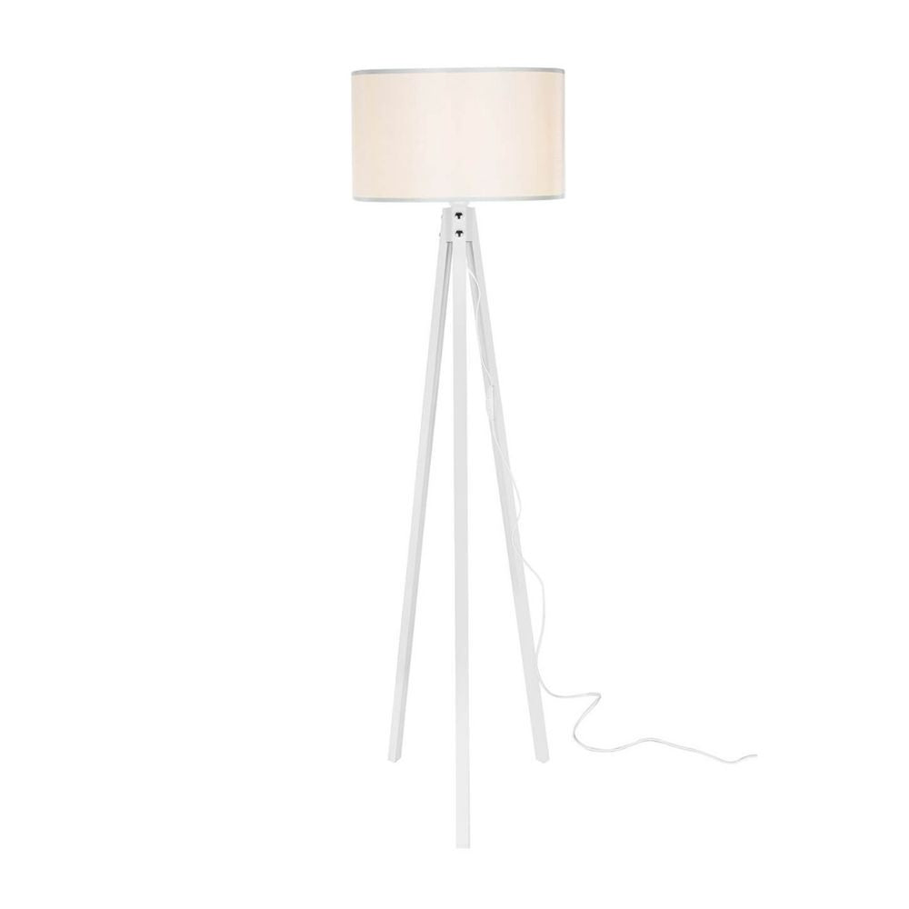 Lampadaire trépied en bois et abat-jour blanc - Rodi ASZ1233