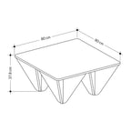 Tavolino da salotto Diamond quadrato antracite