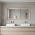Specchiera rettangolare con cornice olmo natura 102x65 cm. Loto