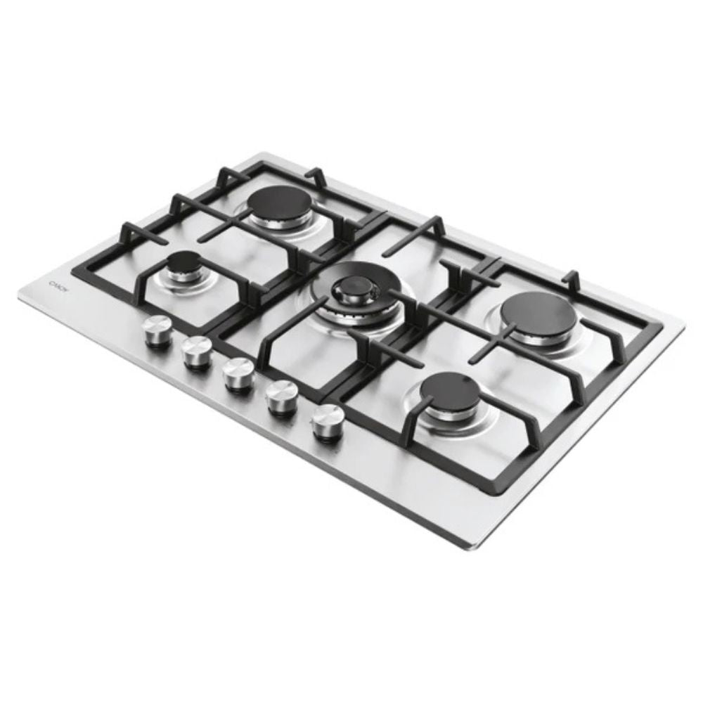 Piano cottura a gas 5 fuochi colore inox Candy CHG74WTX