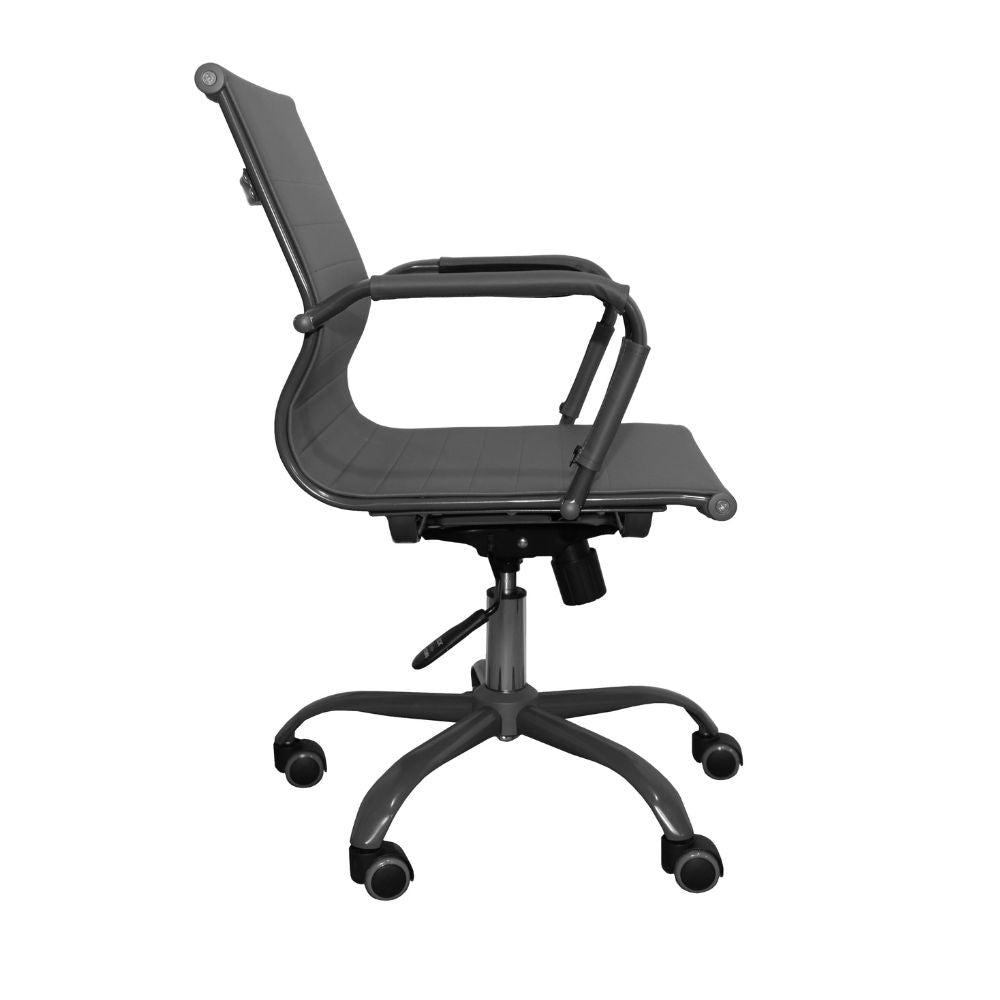 Poltrona ufficio con schienale ergonomico e ruote colore grigio H91 Nuvia