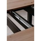 Tavolo rotondo allungabile colore quercia e nero 100x76H cm - Circe