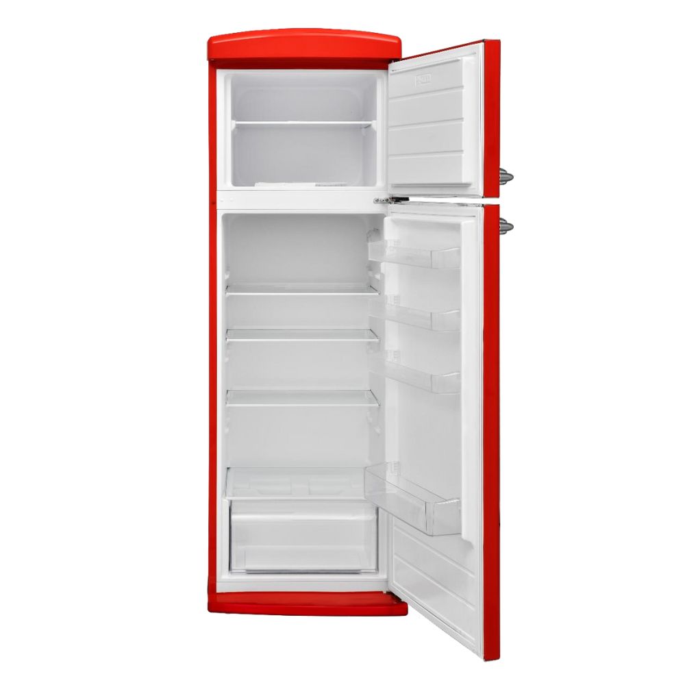 Réfrigérateur double porte 311L classe F couleur rouge rétro - Atlantic ATBM346R