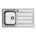 Lavello da incasso in acciaio inox con vasca e gocciolatoio destro 86x50 Tirreno861
