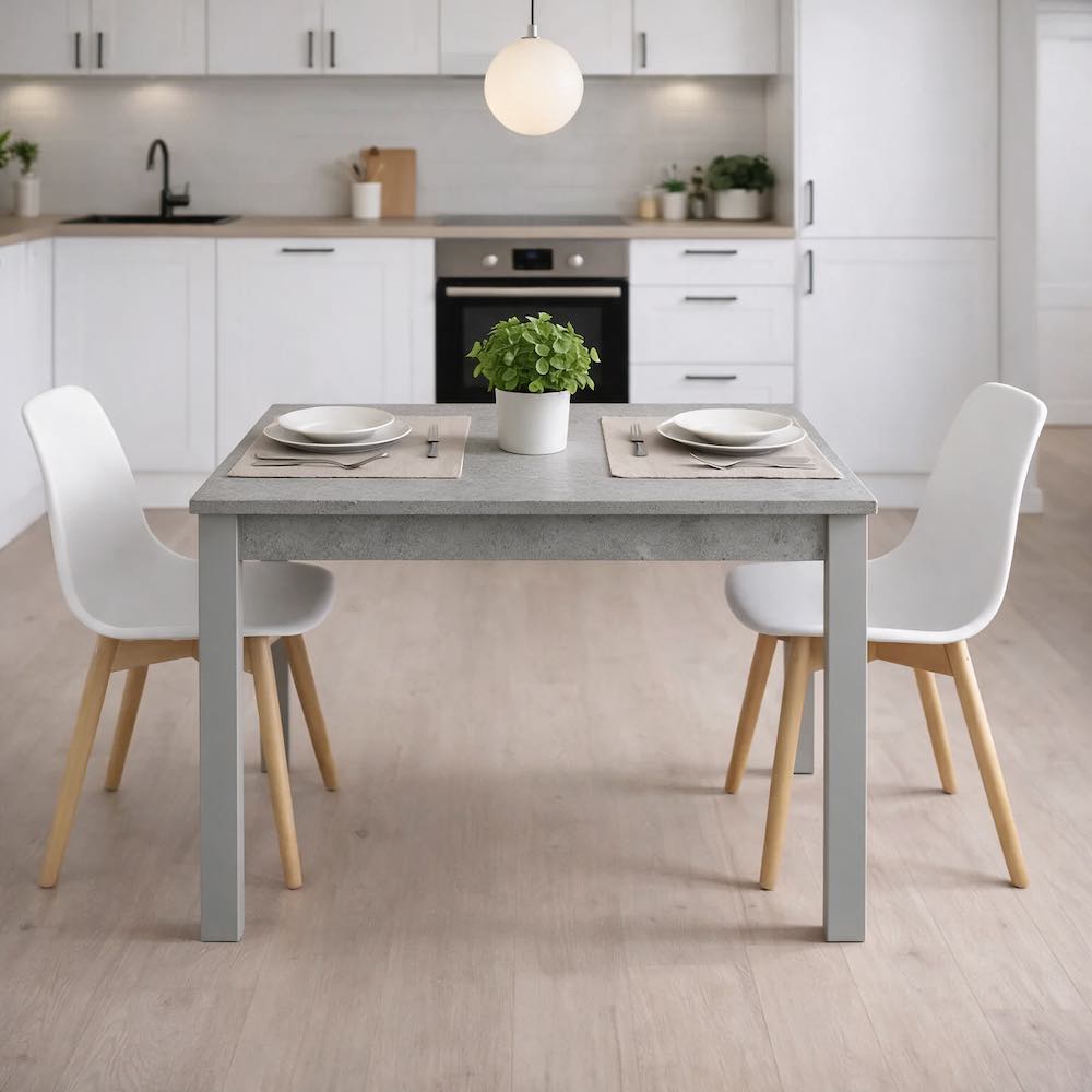 Tavolo allungabile colore cemento 90x60 cm - Firenze