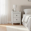 Comodino con 2 cassetti colore bianco 39x30x54H Karlstad61A