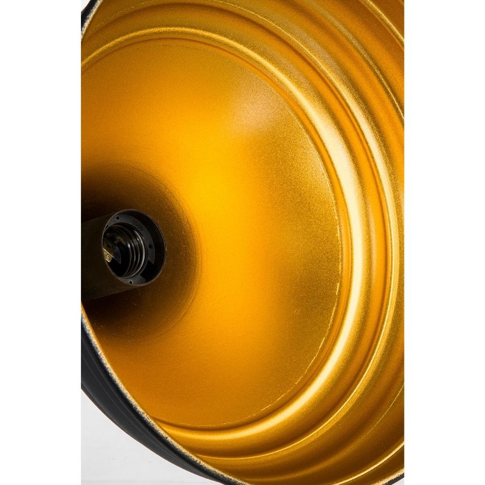 Lampada a sospensione 100h in metallo nero Leda