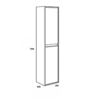 Hängender Badschrank 35x150H cm Hochglanzlack Weiß - Foltin