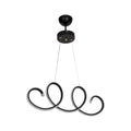 Lampada Led a sospensione 60 cm forma spirale colore nera - Afra