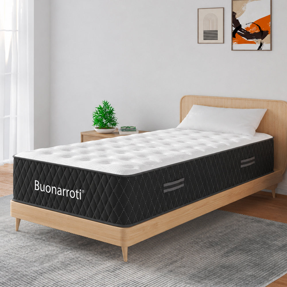Materasso singolo in schiuma multistrato e molle insacchettate 80x190x33 cm Aquila