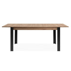 Ausziehbarer Tisch Tolosa80B Eichenplatte und schwarze Beine - 150x80x75H