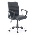 Poltrona ufficio base cromata colore nero Asgar