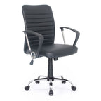 Poltrona ufficio base cromata colore nero Asgar