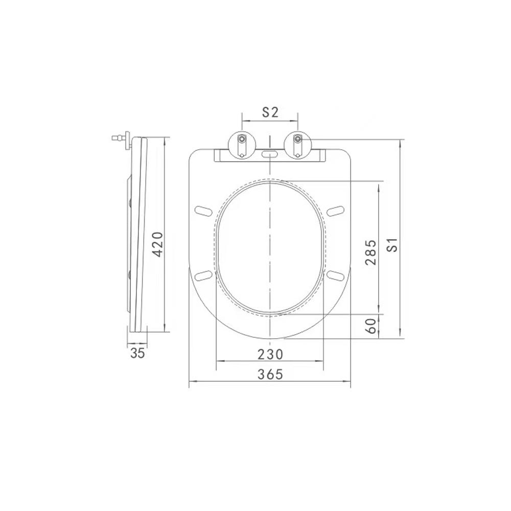 Copriwater cover in plastica colore nero opaco