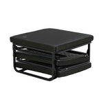 Pouf trasformabile in letto rivestimento in tessuto colore blu - Vega