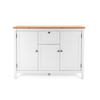 Madia 3 ante e 1 cassetto colore bianco e top artisan rovere 120 cm Bergen57