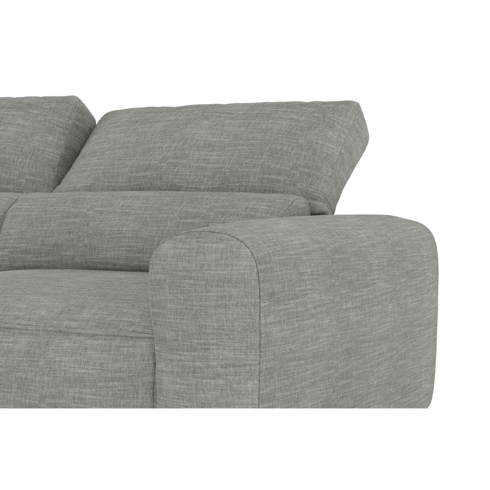 2-Sitzer-Sofa mit extragroßer Schlittenkufe aus grauem Stoff - Raffi