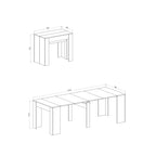 Console extensible couleur oxyde 90x51,6 cm - Luka