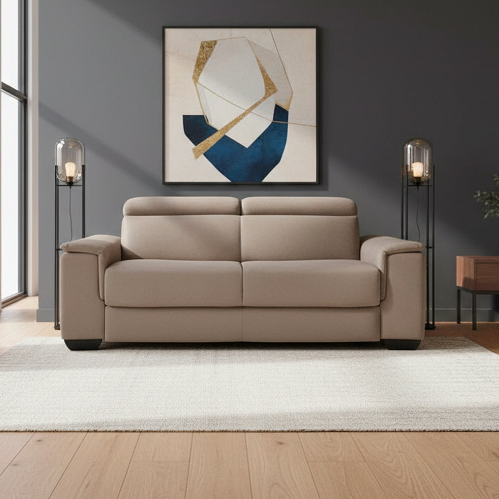Divano letto 3 posti colore marrone caribou 210x94x90H Mercurio