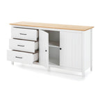 BUFFET MIRANDA 2 PORTES 3 TIROIRS BLANC/PIN (13196)