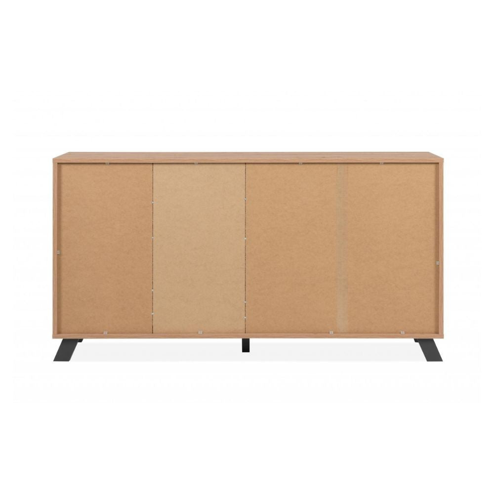 Madia 160 cm con 3 ante e 4 cassetti colore rovere e antracite - Medan51C