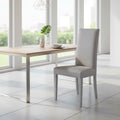 Set 2 sedie moderne con rivestimento in tessuto colore grigio - Nancy