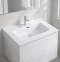 Lavabo à poser 1 vasque en céramique pour salle de bain blanc brillant 71x46,5 LAV9070S