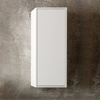 Colonna da bagno sospesa 35 cm colore bianco con anta e ripiani - Posir