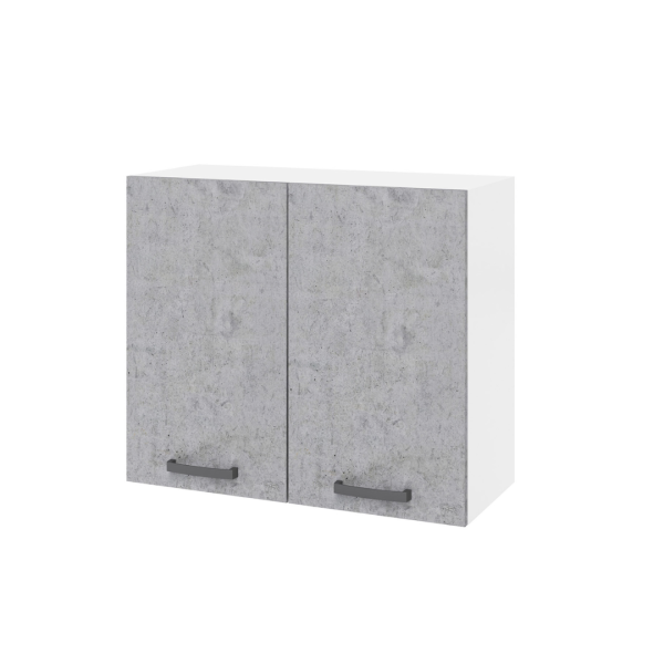Pensile cucina con 2 ante colore cemento 80x32x72H cm