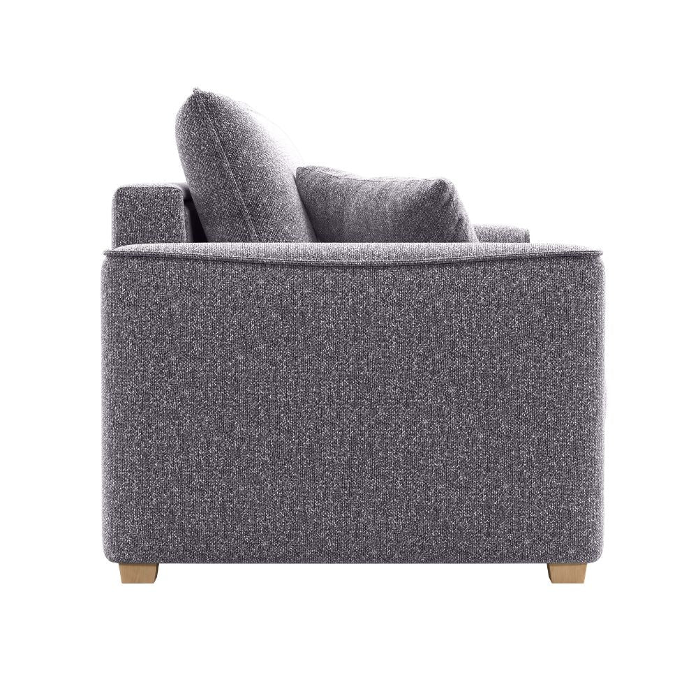Divano 3 posti con letto estraibile e contenitore in tessuto grigio 180x93x97H Cosy