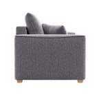 Divano 3 posti con letto estraibile e contenitore in tessuto grigio 180x93x97H Cosy