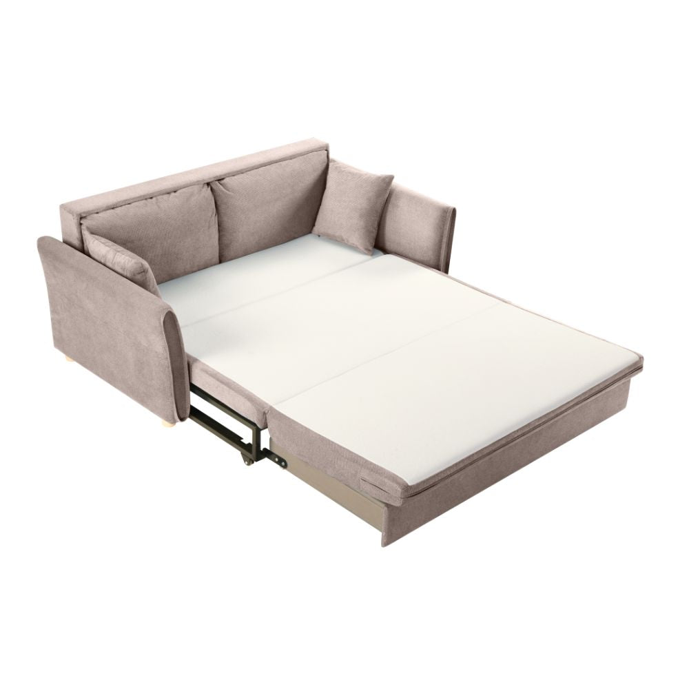 Divano letto 3 posti tessuto tortora 176x93x97H Cassie
