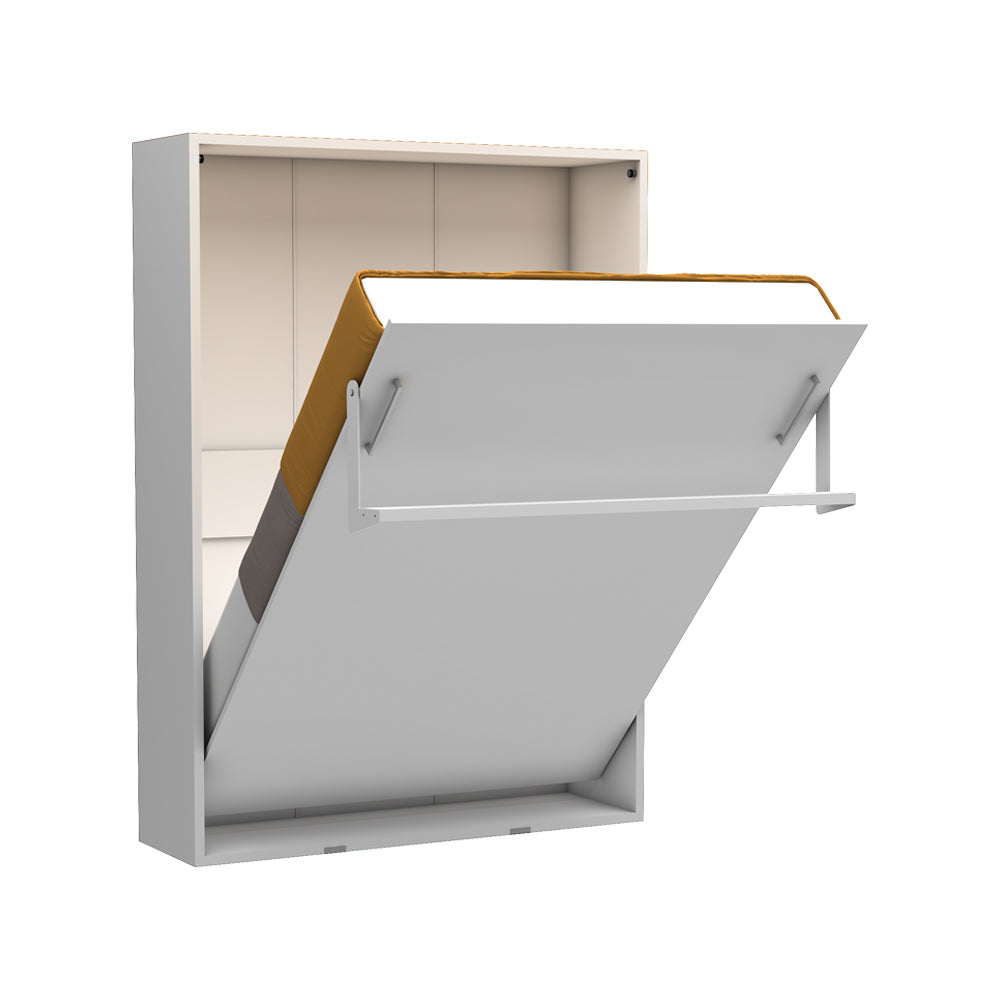 Lit escamotable double blanc 152x208H cm - Loft