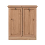 Anrichte mit 2 Türen und Einlegeböden in Altholz-Eiche 80x90H cm - Tiberio
