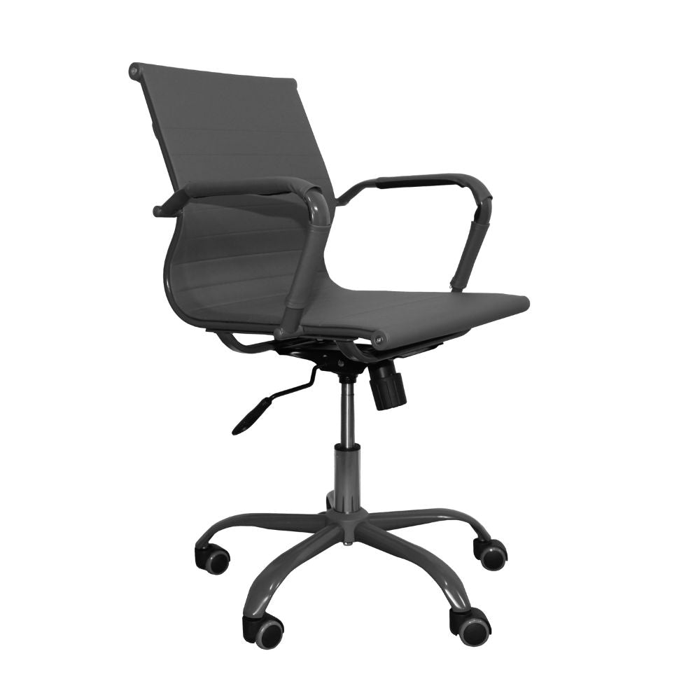 Poltrona ufficio con schienale ergonomico e ruote colore grigio H91 Nuvia