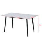 TISCH KILO 160*90 PLATTE AUS WEISSER KERAMIK UND SCHWARZE BEINE
