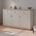 Madia 3 ante e 3 cassetti colore bianco e rovere 169 cm Essenza
