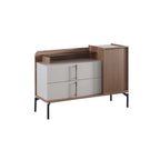 Camera da letto con letto contenitore e armadio con specchi colore beige e kaplan - Vega