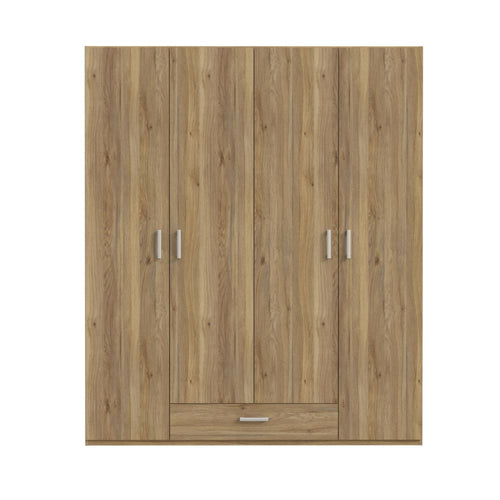 Armadio 4 ante 1 cassetto colore rovere 177.5x54x210.5H Arcadia