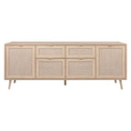 Madia a 4 ante e 2 cassetti 180x70h cm colore effetto vimini - Bali 51B