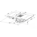 Piano cottura con cappa integrata Roblin by Faber Maestro BK Glass NG A830 nero classe A+++