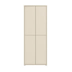 Armoire polyvalente 4 portes 74.5x35x192 coloris cachemire Medea