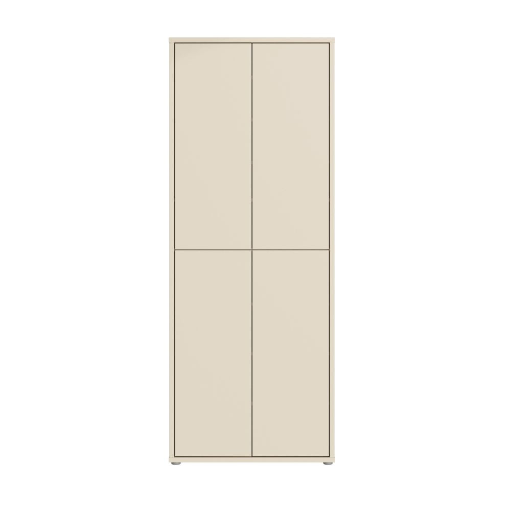 Armadio multiuso 4 ante 74.5x35x192 colore cashmere Medea