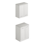 Laundry pensile bagno due ante 71x38x77 bianco frassinato