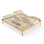 Elektrischer Lattenrost 160x190 cm aus Holz mit verstellbarem Kopf- und Fußteil