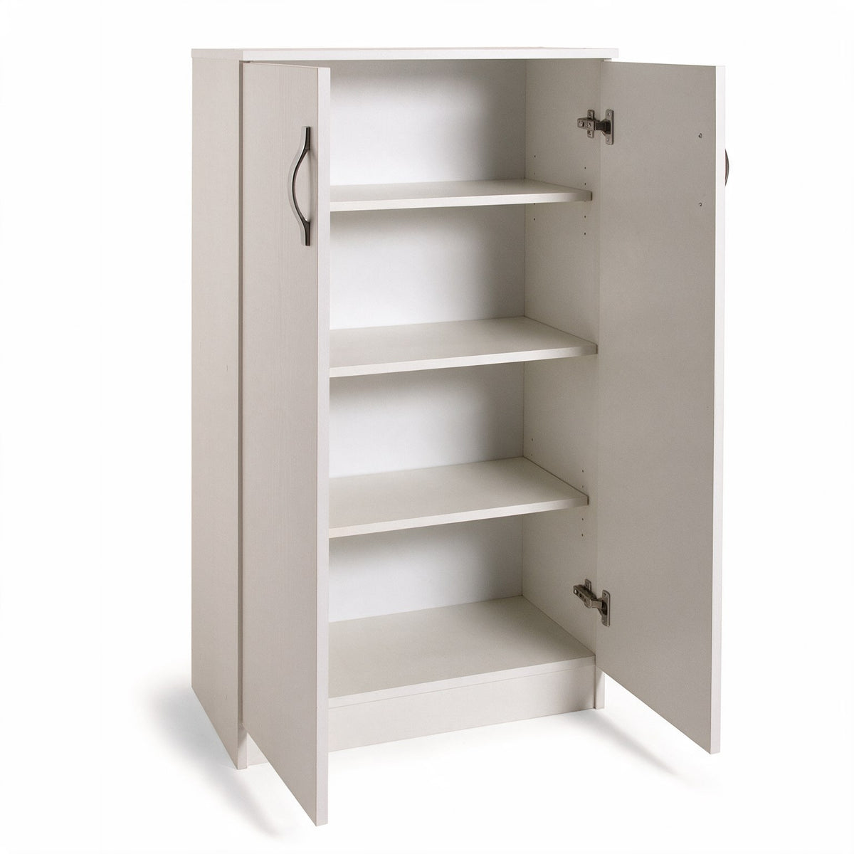 Schuhschrank mit 2 Türen und 3 Regalen, Esche weiß, 71x130H cm - Gabriella