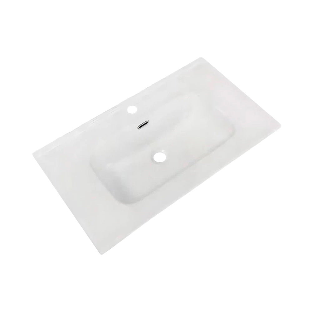 Lavabo consolle d'appoggio in ceramica bianco 81x46.5x17H VA836-80