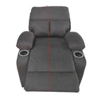 Poltrona recliner manuale colore nero con porta bicchieri Ninetta